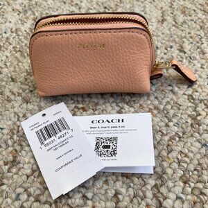 Coach Micro Mini Zip Case Coin Purse - NWT